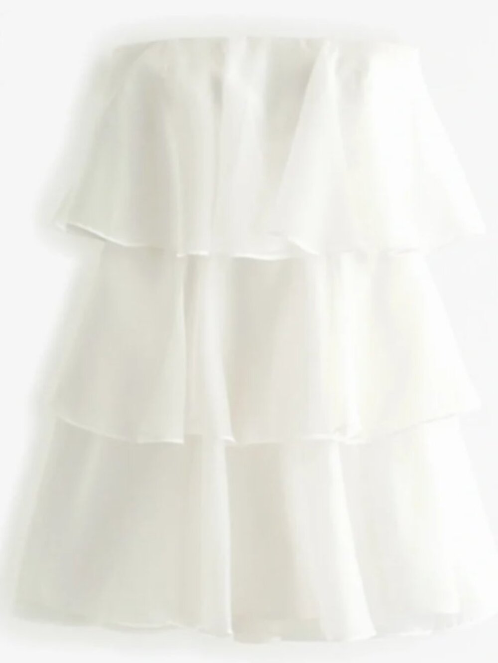 Abecrombie & Fitch Organza Tiered Strapless Mini Dress - Picture 9 of 9